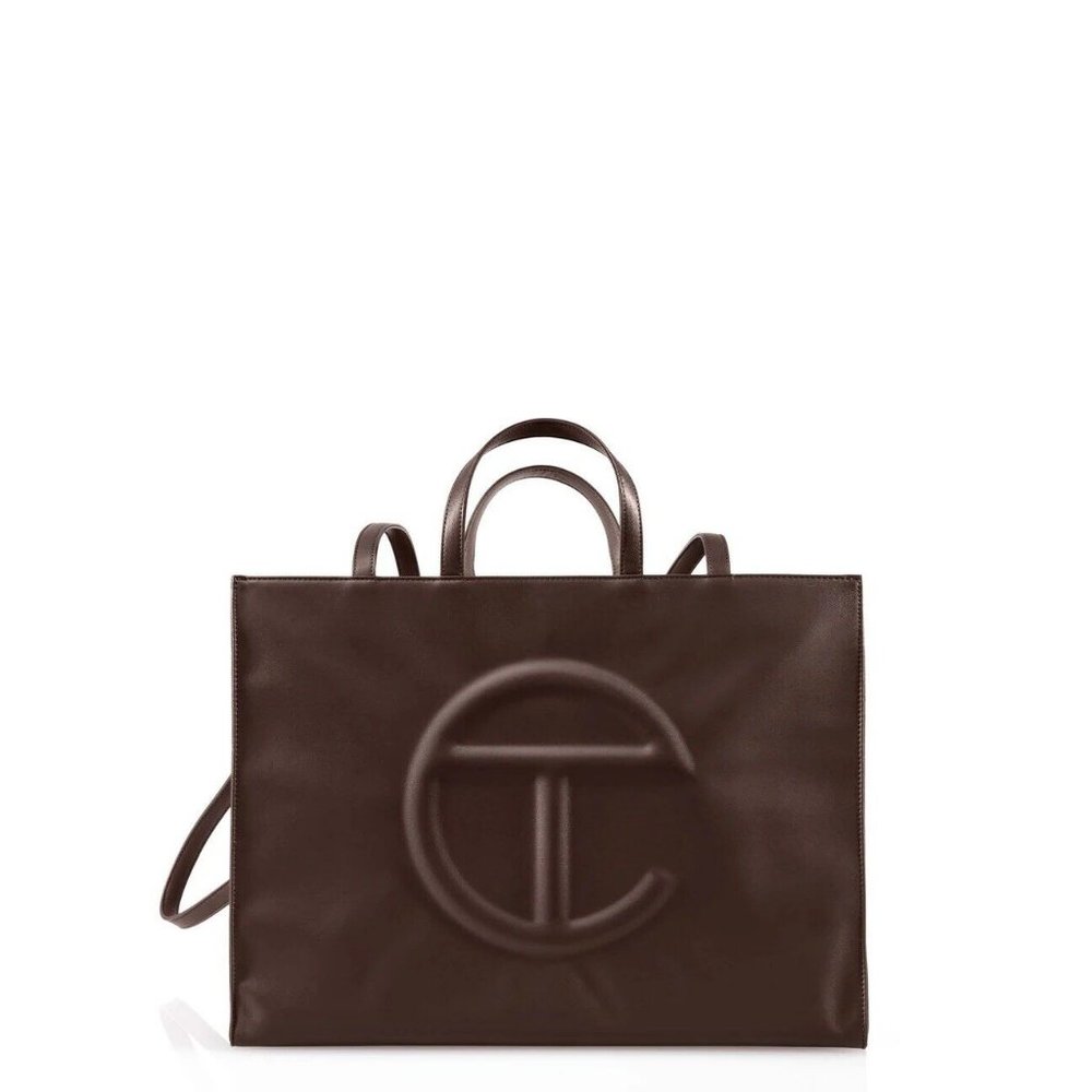 TELFAR Medium Chocolate Shopping Bag ~ Authentic